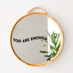 You Are Enough Mirror Decal: White