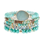 Charm Natural Stone Bracelet - Sea Green